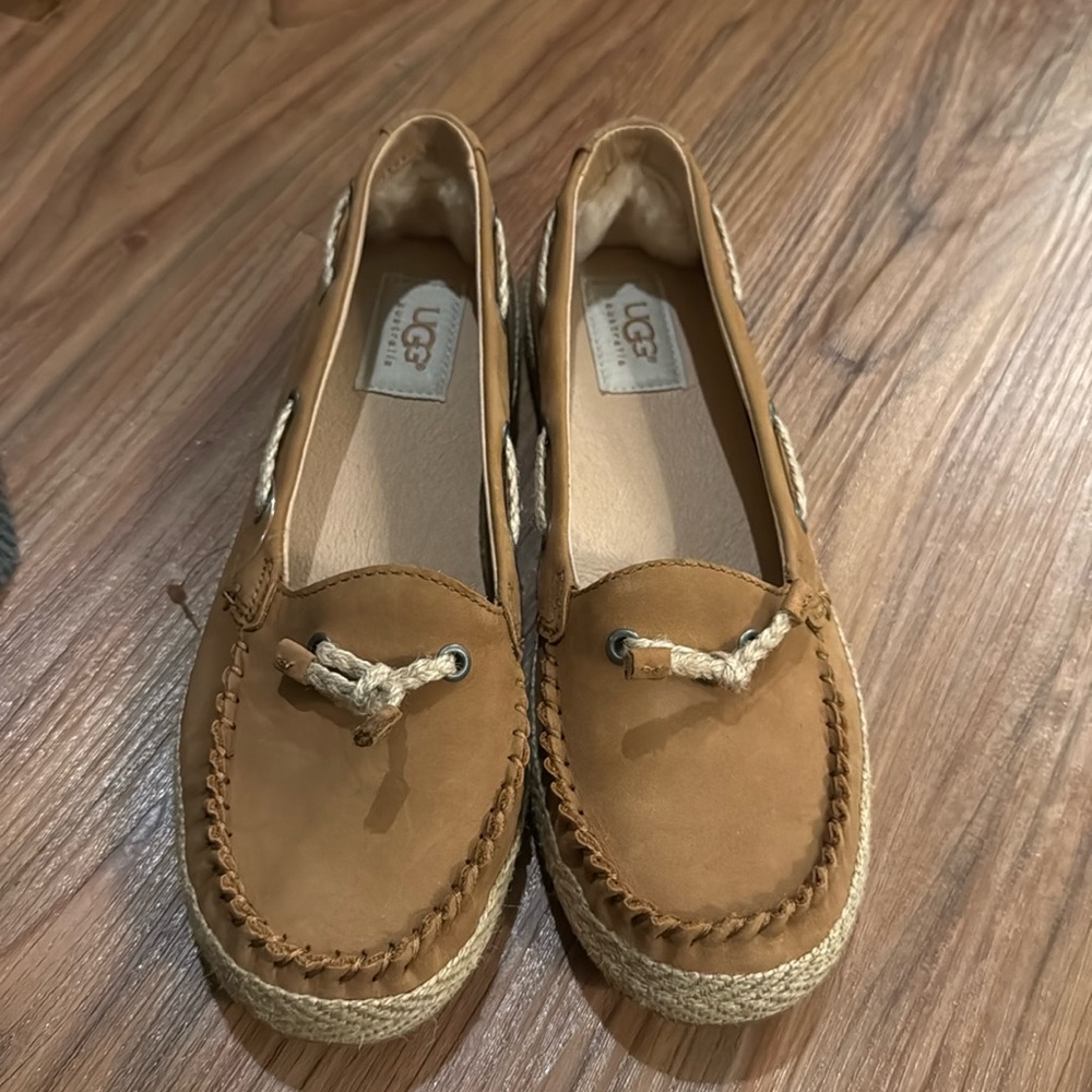 Ugg loafers. Size 7. NWOT tan leather.